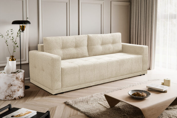 Lusso Sofa mit Schlaffunktion und Bettzeugcontainer