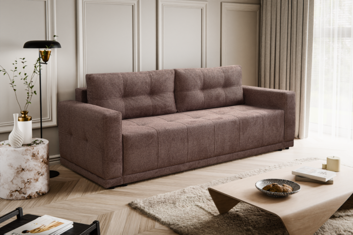 Lusso Sofa mit Schlaffunktion und Bettzeugcontainer