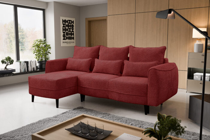 Ecksofa Selio mit Schlaffunktion und Bettzeugcontainer