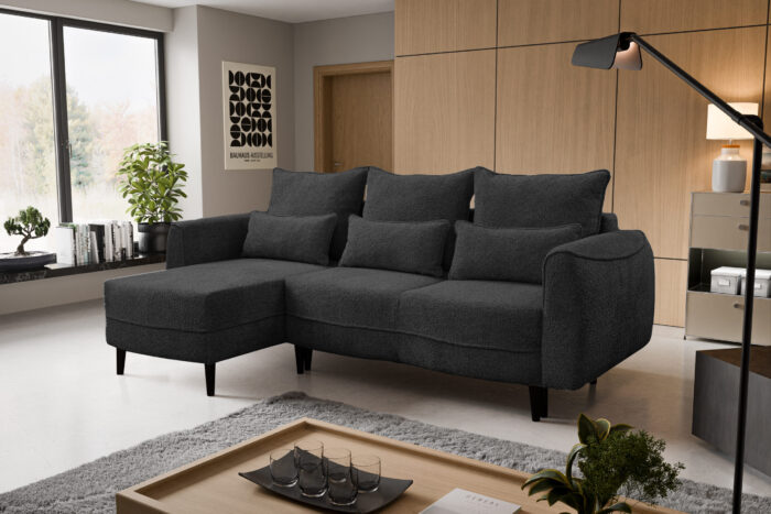 Ecksofa Selio mit Schlaffunktion und Bettzeugcontainer