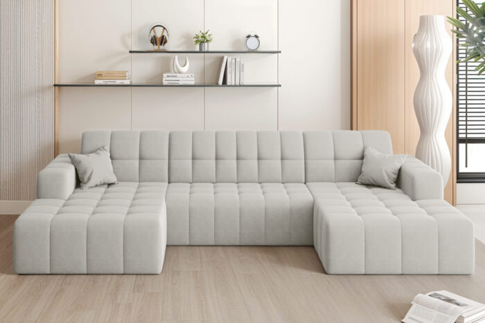 Ecksofa Nimes in U-Form, stoff Portland