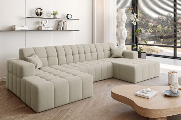 Ecksofa Nimes in U-Form, stoff Portland