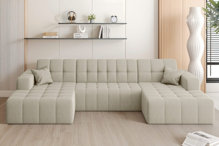 Ecksofa Nimes in U-Form, stoff Portland