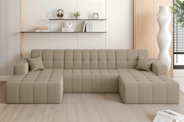 Ecksofa Nimes in U-Form, stoff Portland