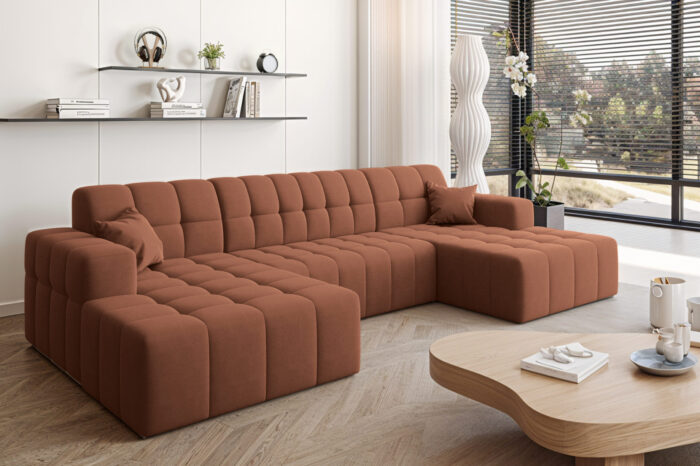 Ecksofa Nimes in U-Form, stoff Portland