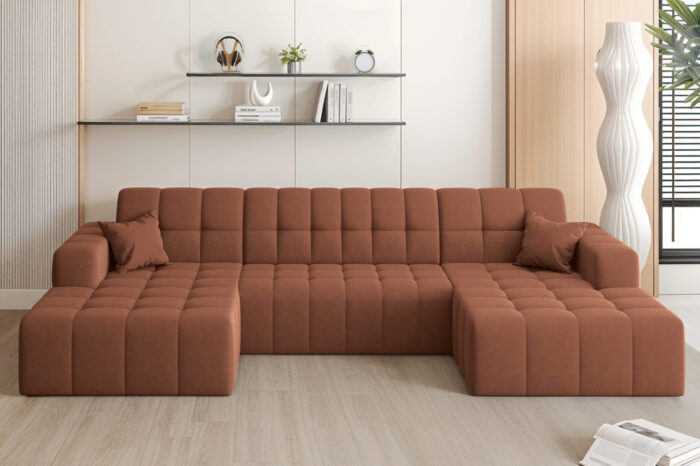 Ecksofa Nimes in U-Form, stoff Portland