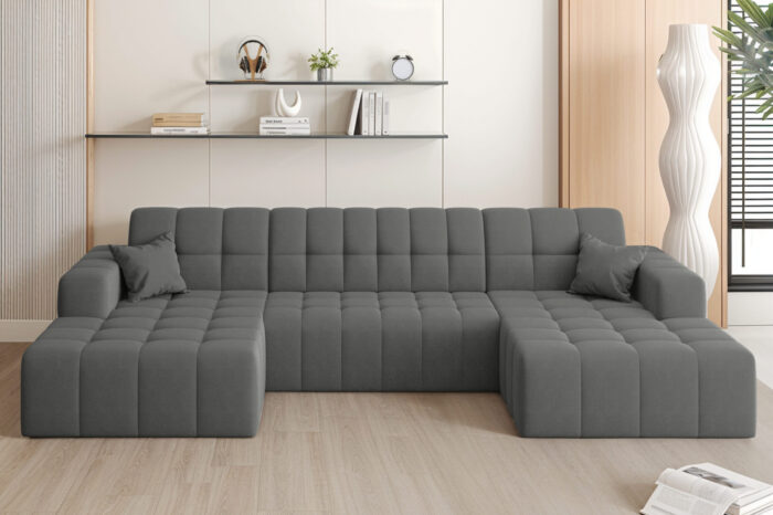 Ecksofa Nimes in U-Form, stoff Portland