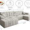 Ecksofa Nimes in U-Form, stoff Portland