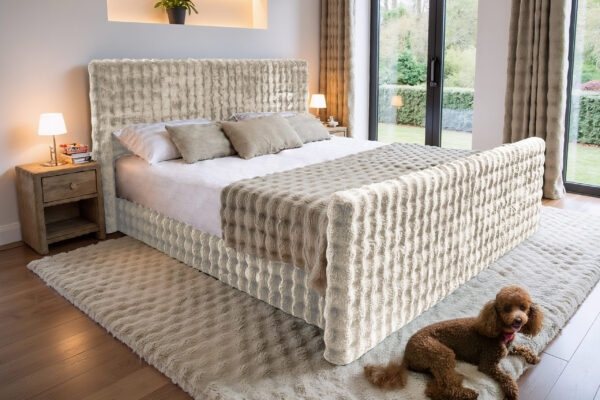 Boxspringbett mit bettkasten, matratze, topper,  BLANKET stoff Bubble