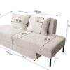 Ecksofa mit schlaffunktion, Sofa, Betten, Liegestuhl, MOOKA 4in1-Multifunktions-System, stoff Velo