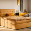 Boxspringbett mit matratze und bettkasten, Schlafbett LUDANO stoff Soro