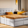 Boxspringbett mit matratze und bettkasten, Schlafbett LUDANO stoff Soro