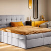 Boxspringbett mit matratze und bettkasten, Schlafbett LUDANO stoff Soro