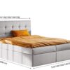 Boxspringbett mit matratze und bettkasten, Schlafbett LUDANO stoff Soro
