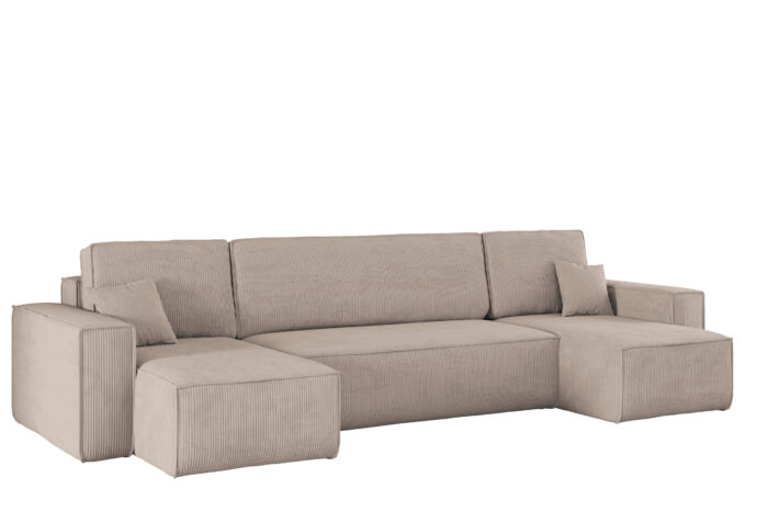 Ecksofa mit schlaffunktion und bettkasten, Sofa U-form, Couch U-form BEST Dicker Cord