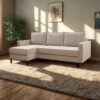 Ecksofa mit schlaffunktion und bettkasten, Ecksofa L-Form, Eckcouch L-Form KEBI stoff Curio