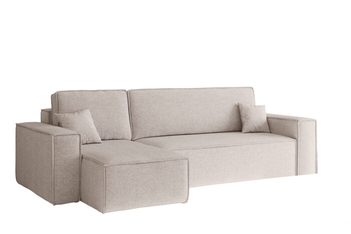 Ecksofa mit schlaffunktion und bettkasten, Ecksofa L-Form, Eckcouch L-Form BEST stoff NEVE vielen Farben