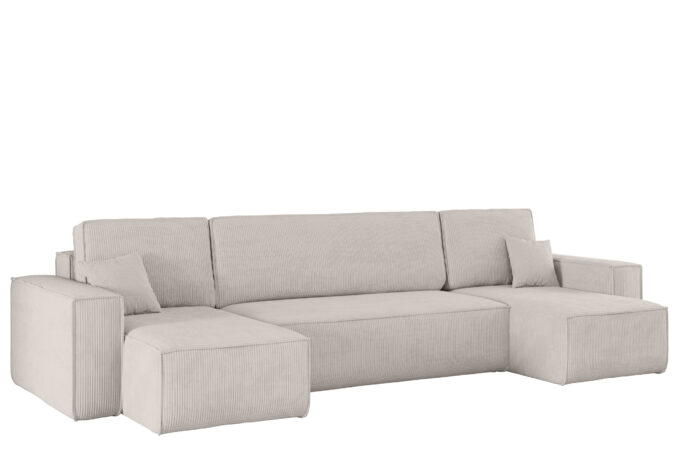 Ecksofa mit schlaffunktion und bettkasten, Sofa U-form, Couch U-form BEST Dicker Cord