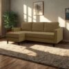 Ecksofa mit schlaffunktion und bettkasten, Ecksofa L-Form, Eckcouch L-Form KEBI stoff Curio