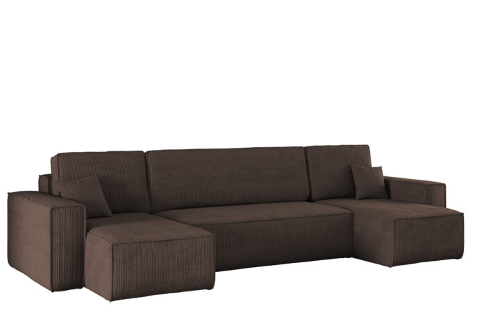 Ecksofa mit schlaffunktion und bettkasten, Sofa U-form, Couch U-form BEST Dicker Cord