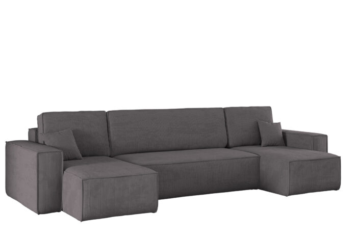 Ecksofa mit schlaffunktion und bettkasten, Sofa U-form, Couch U-form BEST Dicker Cord