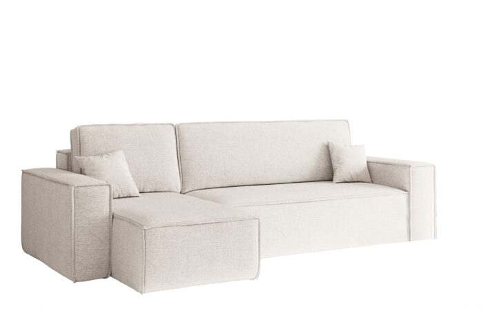 Ecksofa mit schlaffunktion und bettkasten, Ecksofa L-Form, Eckcouch L-Form BEST stoff NEVE vielen Farben