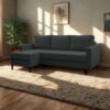 Ecksofa mit schlaffunktion und bettkasten, Ecksofa L-Form, Eckcouch L-Form KEBI stoff Curio