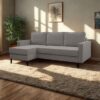 Ecksofa mit schlaffunktion und bettkasten, Ecksofa L-Form, Eckcouch L-Form KEBI stoff Curio