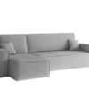 grau_karl_L_neve_80-v 81 grau Ecksofa mit schlaffunktion und bettkasten, Ecksofa L-Form, Eckcouch L-Form BEST stoff NEVE vielen Farben