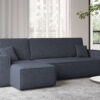 Ecksofa mit schlaffunktion und bettkasten, Ecksofa L-Form, Eckcouch L-Form BEST stoff Abriamo