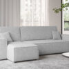 Ecksofa mit schlaffunktion und bettkasten, Ecksofa L-Form, Eckcouch L-Form BEST stoff Abriamo