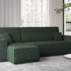 Ecksofa mit schlaffunktion und bettkasten, Ecksofa L-Form, Eckcouch L-Form BEST stoff Abriamo