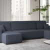 Ecksofa mit schlaffunktion und bettkasten, Sofa U-form, Couch U-form BEST stoff Abriamo