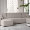 Ecksofa mit schlaffunktion und bettkasten, Sofa U-form, Couch U-form BEST stoff Abriamo