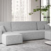 Ecksofa mit schlaffunktion und bettkasten, Sofa U-form, Couch U-form BEST stoff Abriamo