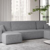 Ecksofa mit schlaffunktion und bettkasten, Sofa U-form, Couch U-form BEST stoff Abriamo