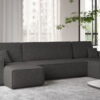 Ecksofa mit schlaffunktion und bettkasten, Sofa U-form, Couch U-form BEST stoff Abriamo