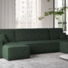 Ecksofa mit schlaffunktion und bettkasten, Sofa U-form, Couch U-form BEST stoff Abriamo