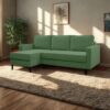 Ecksofa mit schlaffunktion und bettkasten, Ecksofa L-Form, Eckcouch L-Form KEBI stoff Curio
