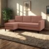 Ecksofa mit schlaffunktion und bettkasten, Ecksofa L-Form, Eckcouch L-Form KEBI stoff Curio