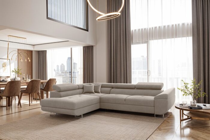 Ecksofa FALIO L mit Schlaffunktion im modernen Stil für das Wohn- und Schlafzimmer