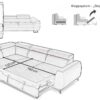 Ecksofa FALIO L mit Schlaffunktion im modernen Stil für das Wohn- und Schlafzimmer