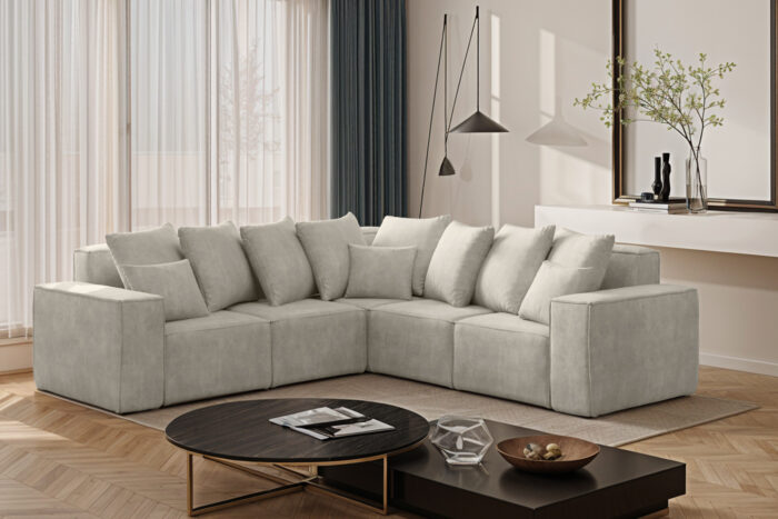 Modernes Ecksofa Corner aus der limitierten Kollektion Ella stoff Noel