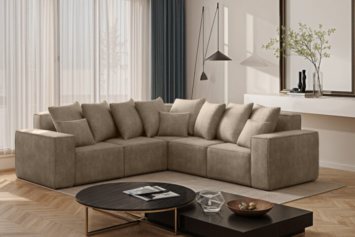 Modernes Ecksofa Corner aus der limitierten Kollektion Ella stoff Noel