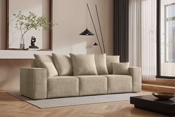 Sofa 3 Sitzer ELLA Modern mit Schlaffunktion stoff Noel