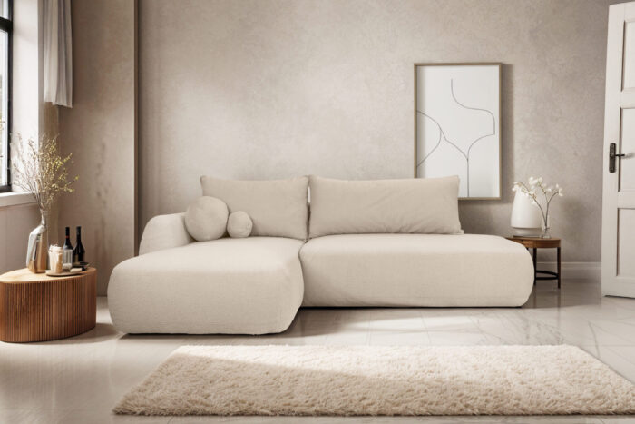 Ecksofa Fabo mit Schlaffunktion und Bettzeugcontainer, Stoff Quelle