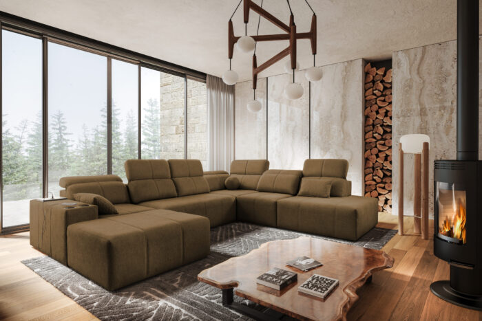 Ecksofa multifunktional Mindy X, Stoff Verita