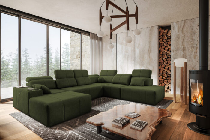 Ecksofa multifunktional Mindy X, Stoff Verita