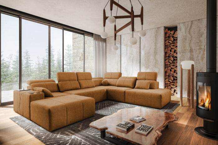 Ecksofa multifunktional Mindy X, Stoff Verita