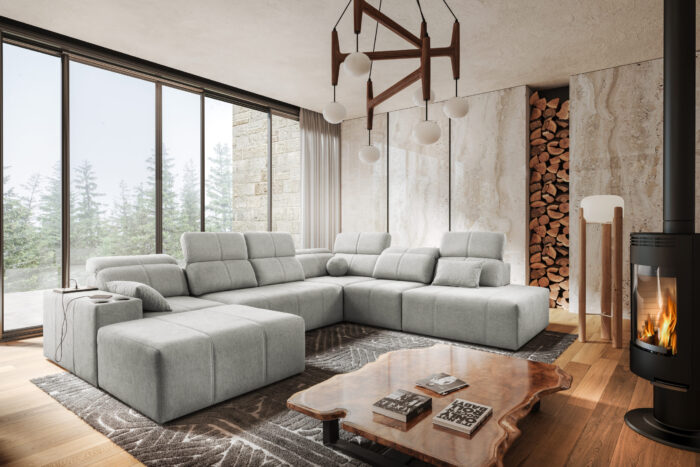 Ecksofa multifunktional Mindy X, Stoff Verita